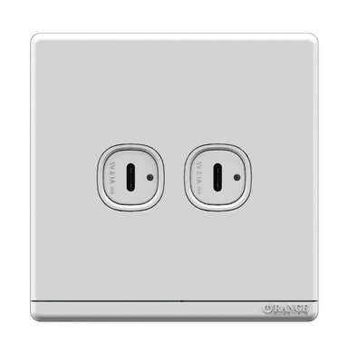 ODESSA 2.1Amp. 2Gang Type-C USB Charger Outlet White
