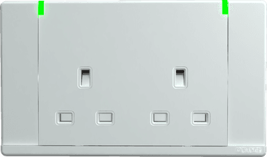 ODESSA 13Amp. 250V Twin Switched Socket Outlet with Indicator White