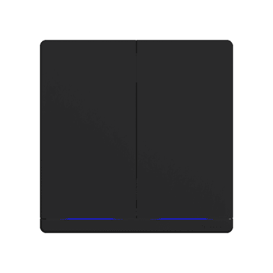 ODESSA 16AX 250V 2Gang 1Way Switch with Indicator Black Matte