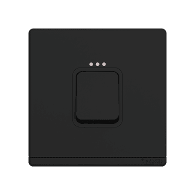 ODESSA 45AX 250V Double Pole Switch with Indicator (3x3) with Earth Strap Black Matte