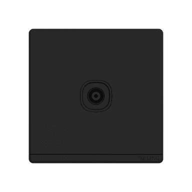 ODESSA 1Gang TV Co-Axial Outlet (75Ohm) Black Matte