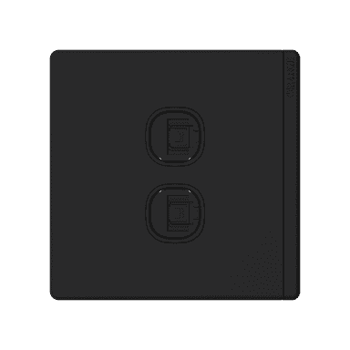 ODESSA 2Gang 8Wire 8Contact Telephone/Data Outlet Black Matte