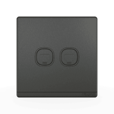 ODESSA 2Gang 4Wire Telephone Outlet Pearl Gunmetal
