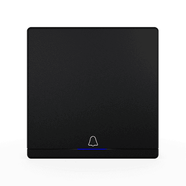 ODESSA 16AX 250V 1Gang 1Way Bell Press with Indicator Pearl Black
