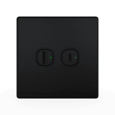 ODESSA 2.1Amp. Type-A + Type-C USB Charger Outlet Pearl Black