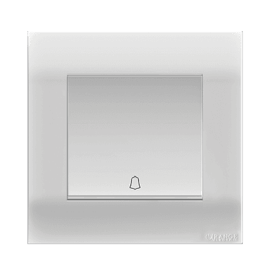 AKOYA 16Amp. 1Gang 1Way Bell Press Switch White with White Surround