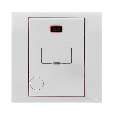 AKOYA 13Amp. Unswitched Fuse Connection Unit with Indicator White with White Surround