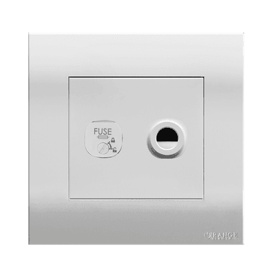 AKOYA 13Amp Fused Flex Outlet White with White Surround