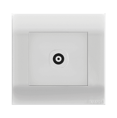 AKOYA 1Gang TV Co-Axial Outlet (75Ohm) White with White Surround