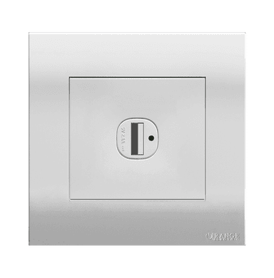 AKOYA 2.1Amp. 1Gang Type-A USB Charger Outlet White with White Surround