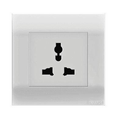 AKOYA 13Amp. Single Multi Unswitched Socket Outlet White with White Surround