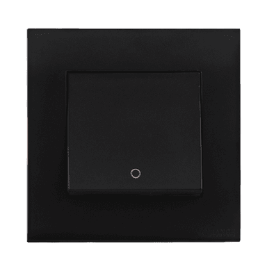 AKOYA 20Amp. Double Pole Switch B/Matte with B/Matte Surround