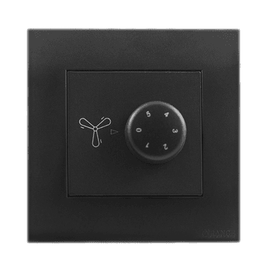 AKOYA 90Watt 5Step Humfree Fan Controller B/Matte with B/Matte Surround