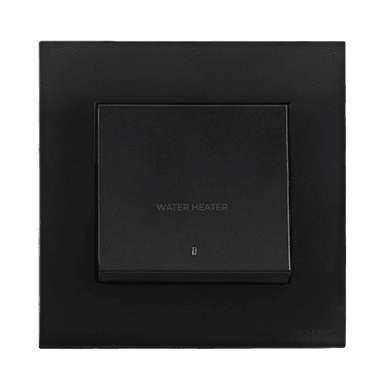 AKOYA 20Amp. Double Pole Switch with Indicator + Earth Connection + Water Heater B/Matte with B/Matte Surround