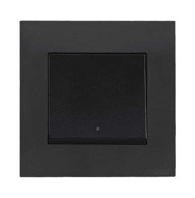 AKOYA 20Amp. Double Pole Switch with Indicator B/Matte with GM/Matte Surround