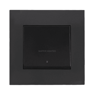 AKOYA 20Amp. Double Pole Switch with Indicator + Earth Connection + Water Heater B/Matte with GM/Matte Surround