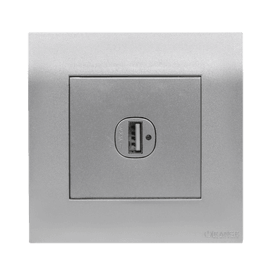 AKOYA 2.1Amp. 1Gang Type-A USB Charger Outlet S/Matte with S/Matte Surround