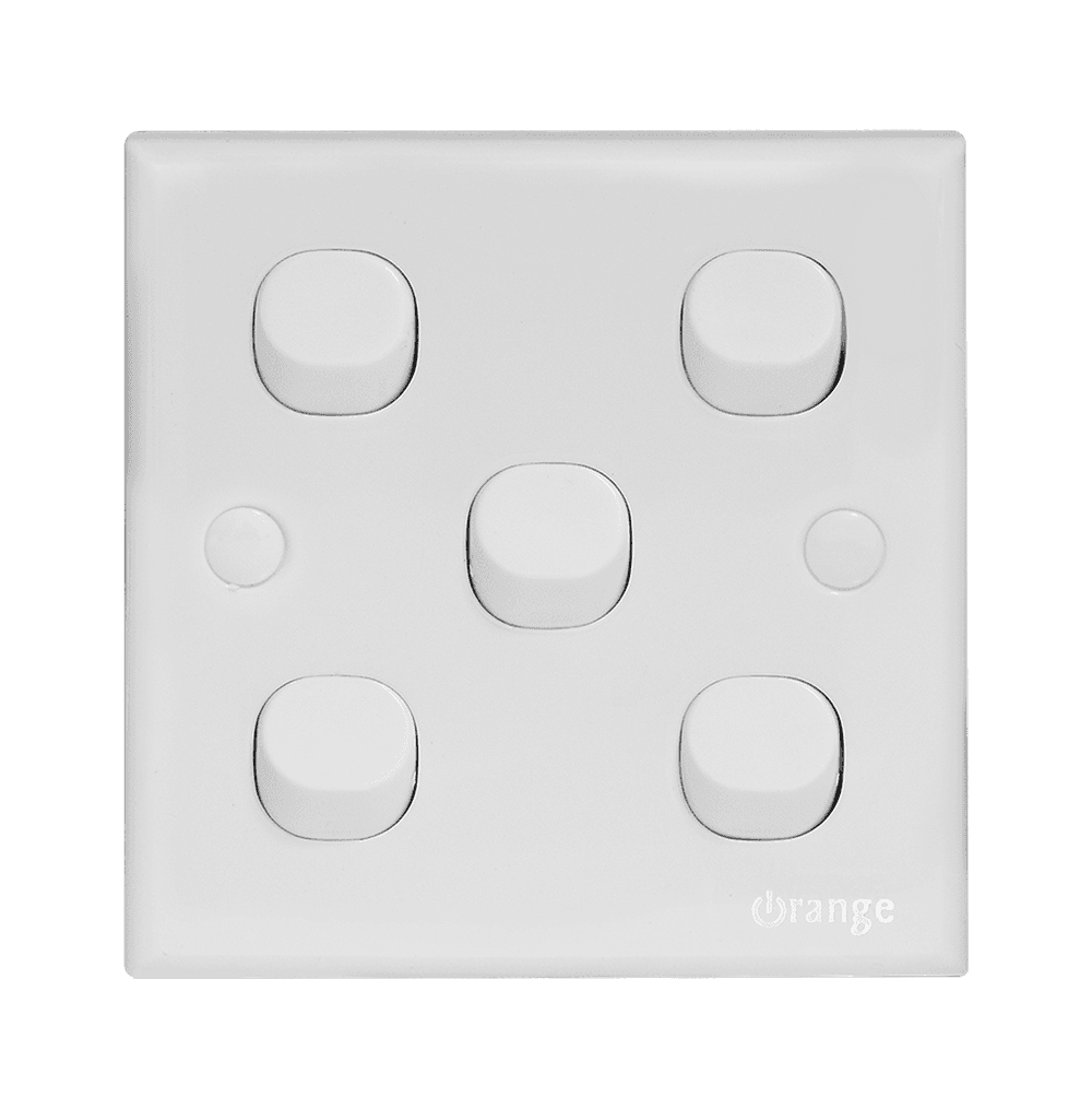 CASABLANCA 10Amp. 5Gang 2Way Switch White