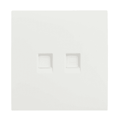 VIRAGO 1Gang Telephone + Data (RJ45) Outlet White