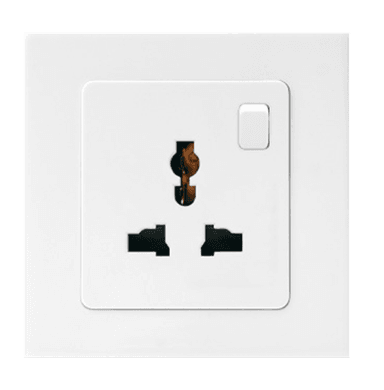 VIRAGO Multy Single 1Pole Switched Socket Outlet without Indicator White