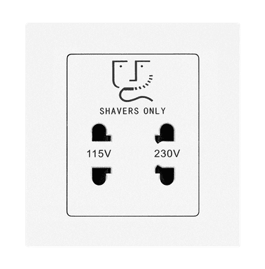 VIRAGO Shaver Socket Outlet White