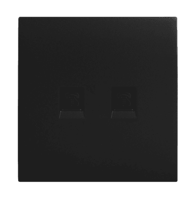 VIRAGO 2Gang Telephone Outlet Black