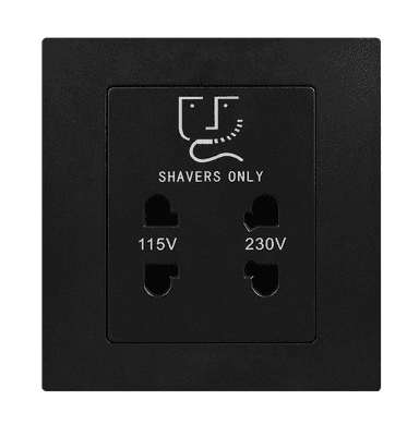 VIRAGO Shaver Socket Outlet Black