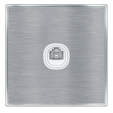 YULE 1Gang 8Wire 8Contact Telephone/Data Outlet Silver