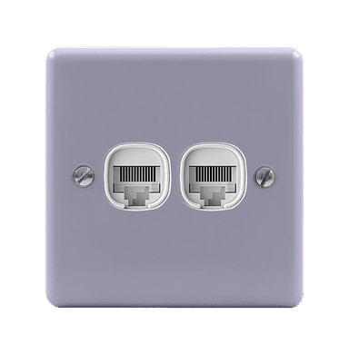 2Gang 8Wire 8Contact Data Socket Outlet with Mnt./Box
