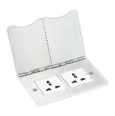 SPARTA Empty 4 Module Desktop Open Flat-Plate with Box 147x102mm - White with White Surround - without modules