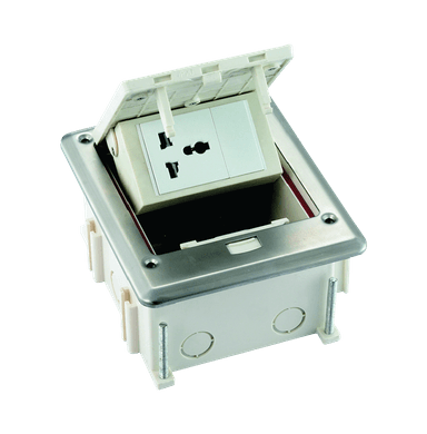 SPARTA Empty 3 Module Floor Pop-Up with Box 195x138mm IP66 - Silver - without modules