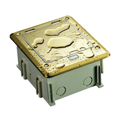 SPARTA Empty 3 Module Floor Pop-Up with Box 195x138mm IP66 - Gold - without modules