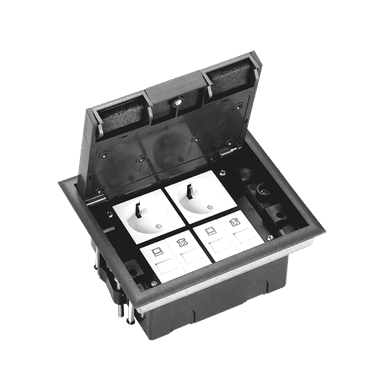 SPARTA Empty 8 Module Floor-Box 161x133mm - without modules