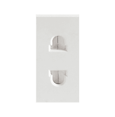 SPARTA 1 Module Size 10Amp. 2 Pin Socket Outlet - White - Module Only