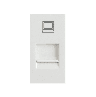 SPARTA 1 Module Size RJ11 CAT3 Telephone Socket Outlet with shutter - White - Module Only
