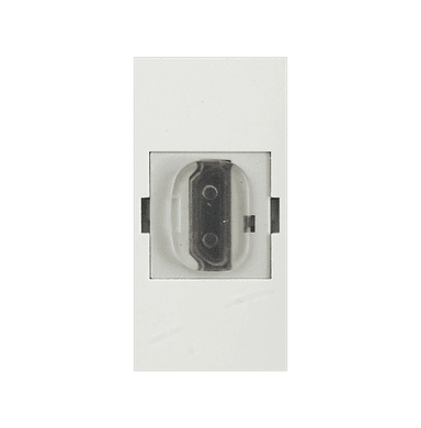 SPARTA 1 Module Size 180 degree, 2.0 Standard female/female HDMI Socket Outlet with Protective Shutter - White - Module Only