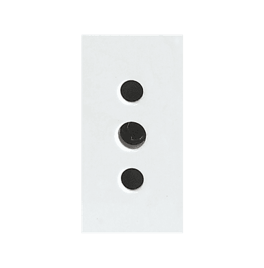 SPARTA 1 Module Size AV Socket Outlet - White - Module Only