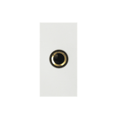 SPARTA 1 Module Size Speaker Socket Outlet - White - Module Only