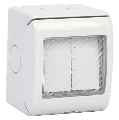 ATLANTIS 56Series 13Amp. 250V IP55 2Gang 2Way Surfce Mounted Switch