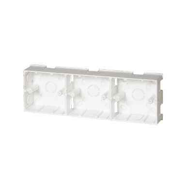 Mounting Box Sunk 3Way 35mm Depth White
