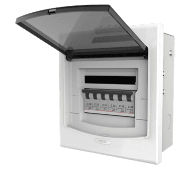 4Way SPN Metal Distribution Box with Acrylic Cover