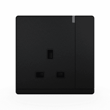 ODESSA 13Amp. 250V Single Switched Socket Outlet with Radium Pearl Black