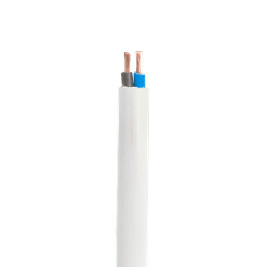 2CX0.5mm2 (16/0.20) CU/PVC/PVC Flexible Cable White