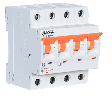 SIGMA 6Amp. 4Pole, Type B, 415V, 6kA MCB