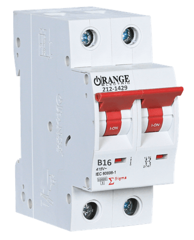 SIGMA 16Amp. 2Pole, Type B, 400V, 10kA MCB