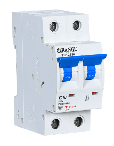 SIGMA 10Amp. 2Pole, Type C, 415V, 6kA MCB