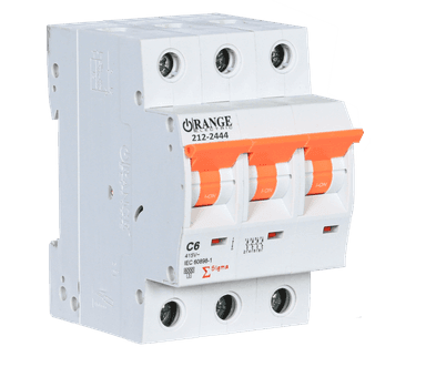 SIGMA 6Amp. 3Pole, Type C, 415V, 10kA MCB