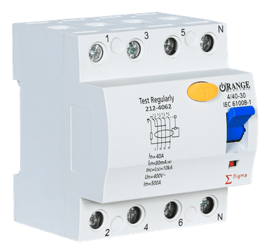 SIGMA 40Amp. 4Pole 30mA, 400V RCCB 