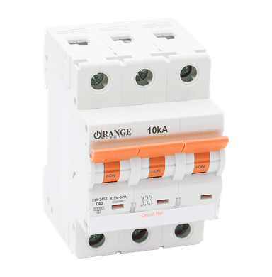 10KA 40Amp. 3Pole, Type C, 415V, 10kA MCB 