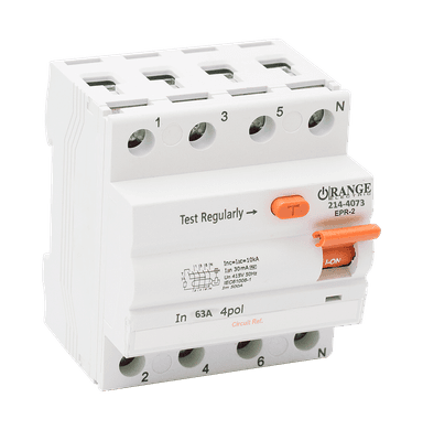 10KA 63Amp. 4Pole 100mA, 240V RCCB 
